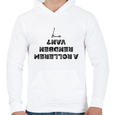 PRINTFASHION A rollerem rendben van? - Férfi kapucnis pulóver - Fehér