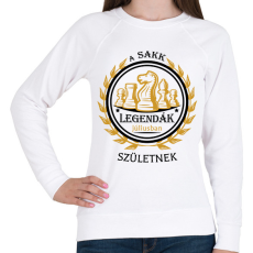 PRINTFASHION A sakk legenda - Hónappal - Női pulóver - Fehér