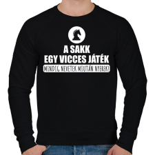 PRINTFASHION A sakk vicces játék - Férfi pulóver - Fekete férfi pulóver, kardigán
