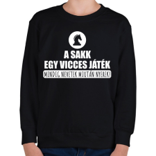 PRINTFASHION A sakk vicces játék - Gyerek pulóver - Fekete gyerek pulóver, kardigán
