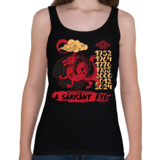 PRINTFASHION A sárkány éve - Női atléta - Fekete