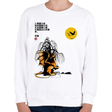 PRINTFASHION A sárkány kémleli az eget - Gyerek pulóver - Fehér gyerek pulóver, kardigán