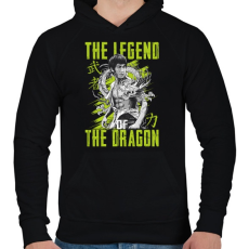 PRINTFASHION A sárkány legendája - Férfi kapucnis pulóver - Fekete