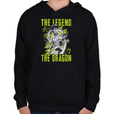 PRINTFASHION A sárkány legendája - Gyerek kapucnis pulóver - Fekete gyerek pulóver, kardigán