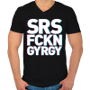 PRINTFASHION A SáRoS FiCKó Nem GYőRi GYerek - Férfi V-nyakú póló - Fekete