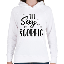 PRINTFASHION A sexy skorpió - Női kapucnis pulóver - Fehér női pulóver, kardigán