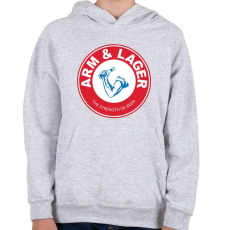 PRINTFASHION A sör ereje - Gyerek kapucnis pulóver - Sport szürke