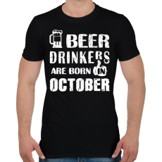 PRINTFASHION A sörivók októberben születtek - Férfi póló - Fekete