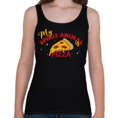 PRINTFASHION A spirituális állatom - Pizza - Női atléta - Fekete