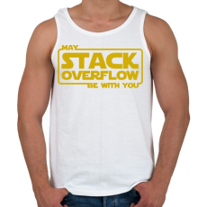 PRINTFASHION A Stack Overflow legyen veled - Férfi atléta - Fehér