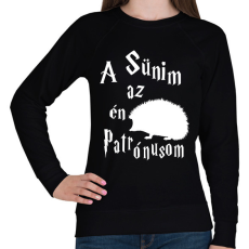 PRINTFASHION A Sünim az én Patrónusom - Női pulóver - Fekete