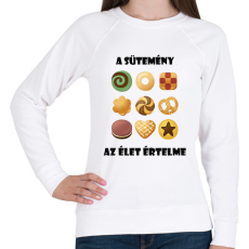 PRINTFASHION A sütemény - Női pulóver - Fehér