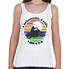 PRINTFASHION A száguldás, a szél - BMW - Női atléta - Fehér női trikó