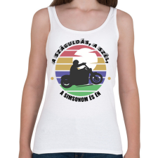 PRINTFASHION A száguldás, a szél - Simson - Női atléta - Fehér női trikó