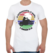 PRINTFASHION A száguldás, a szél - Yamaha - Férfi póló - Fehér férfi póló