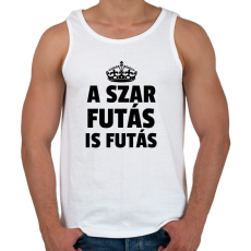 PRINTFASHION A szar futás is futás - Férfi atléta - Fehér