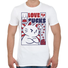 PRINTFASHION A szerelem szívás - Férfi póló - Fehér