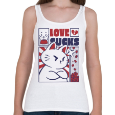 PRINTFASHION A szerelem szívás - Női atléta - Fehér női trikó