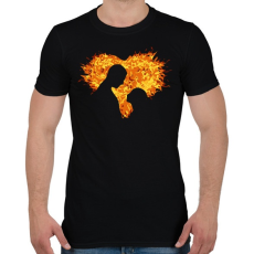 PRINTFASHION A szerelem tüze - Férfi póló - Fekete