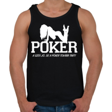 PRINTFASHION A szex jó, de a póker tovább tart - Férfi atléta - Fekete atléta, trikó