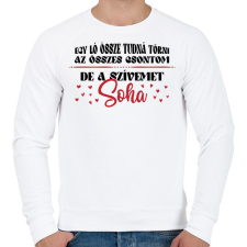 PRINTFASHION A szívemet soha nem töri össze - Férfi pulóver - Fehér férfi pulóver, kardigán