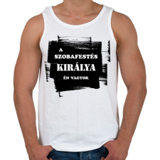 PRINTFASHION A szobafestés királya én vagyok - Férfi atléta - Fehér atléta, trikó