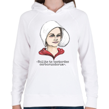 PRINTFASHION A szolgálólány meséje - Női kapucnis pulóver - Fehér női pulóver, kardigán