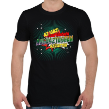 PRINTFASHION A szuperhősök augusztusban születtek - Férfi póló - Fekete férfi póló