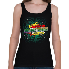 PRINTFASHION A szuperhősök augusztusban születtek - Női atléta - Fekete