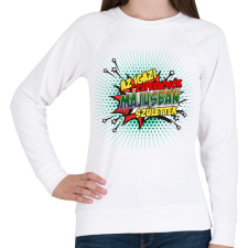 PRINTFASHION A szuperhősök májusban születtek - Női pulóver - Fehér női pulóver, kardigán