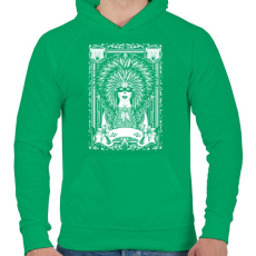PRINTFASHION A szüzek törzse - Férfi kapucnis pulóver - Zöld