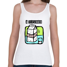 PRINTFASHION A TEJESEMBER1 - Női atléta - Fehér női trikó