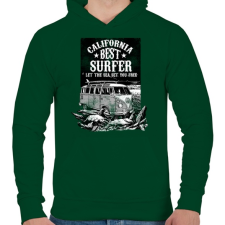 PRINTFASHION A tenger felszabadít  - Férfi kapucnis pulóver - Sötétzöld férfi pulóver, kardigán