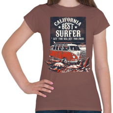 PRINTFASHION A tenger felszabadít - Női póló - Mogyoróbarna