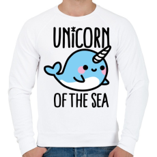 PRINTFASHION A tenger unikornisa - Férfi pulóver - Fehér