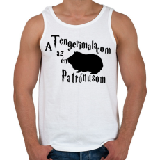 PRINTFASHION A Tengerimalacom az én Patrónusom - Férfi atléta - Fehér