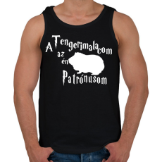 PRINTFASHION A Tengerimalacom az én Patrónusom - Férfi atléta - Fekete