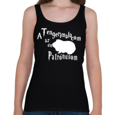 PRINTFASHION A Tengerimalacom az én Patrónusom - Női atléta - Fekete