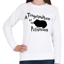 PRINTFASHION A Tengerimalacom az én Patrónusom - Női pulóver - Fehér női pulóver, kardigán