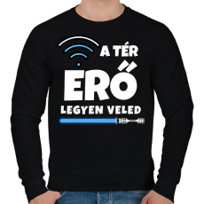 PRINTFASHION A térerő legyen veled - Férfi pulóver - Fekete