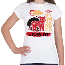 PRINTFASHION A tigris éve - Női póló - Fehér