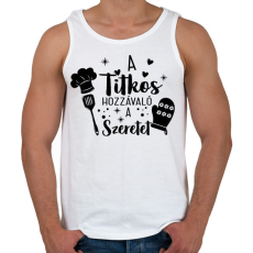 PRINTFASHION A titkos hozzávaló a szeretet - Férfi atléta - Fehér