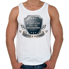 PRINTFASHION A tökéletes férfiak december - Férfi atléta - Fehér