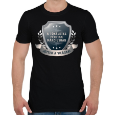 PRINTFASHION A tökéletes férfiak március - Férfi póló - Fekete férfi póló