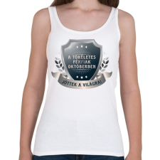 PRINTFASHION A tökéletes férfiak október - Női atléta - Fehér női trikó