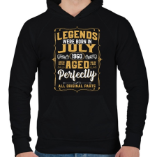 PRINTFASHION A tökéletes legendák júliusban születtek - Férfi kapucnis pulóver - Fekete női pulóver, kardigán