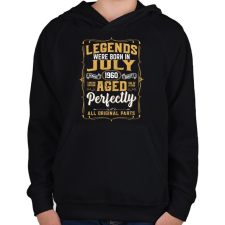 PRINTFASHION A tökéletes legendák júliusban születtek - Gyerek kapucnis pulóver - Fekete gyerek pulóver, kardigán