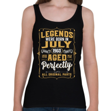 PRINTFASHION A tökéletes legendák júliusban születtek - Női atléta - Fekete női trikó