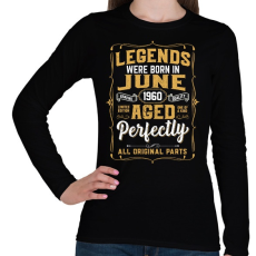 PRINTFASHION A tökéletes legendák júniusban születtek - Női hosszú ujjú póló - Fekete