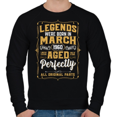 PRINTFASHION A tökéletes legendák márciusban születtek - Férfi pulóver - Fekete